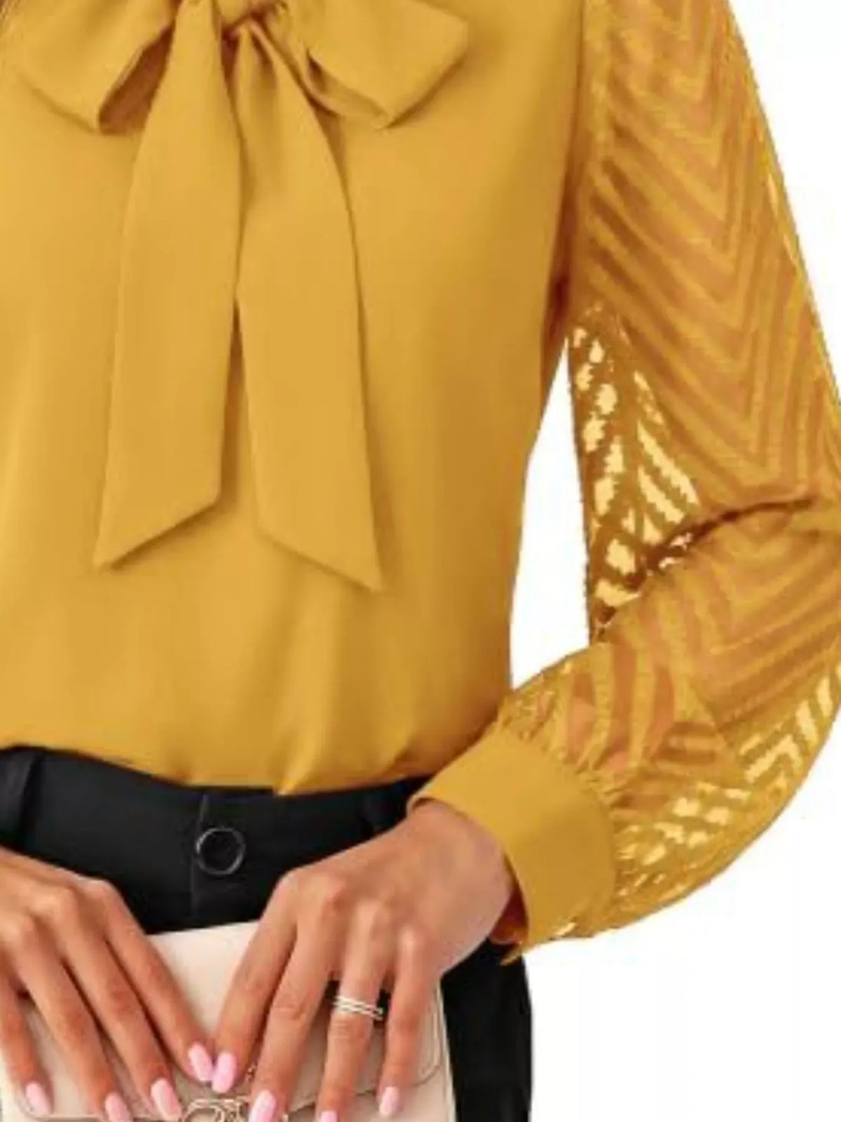 CELINE SHEER CHEVRON BLOUSE The Nichole Collection - Official Site