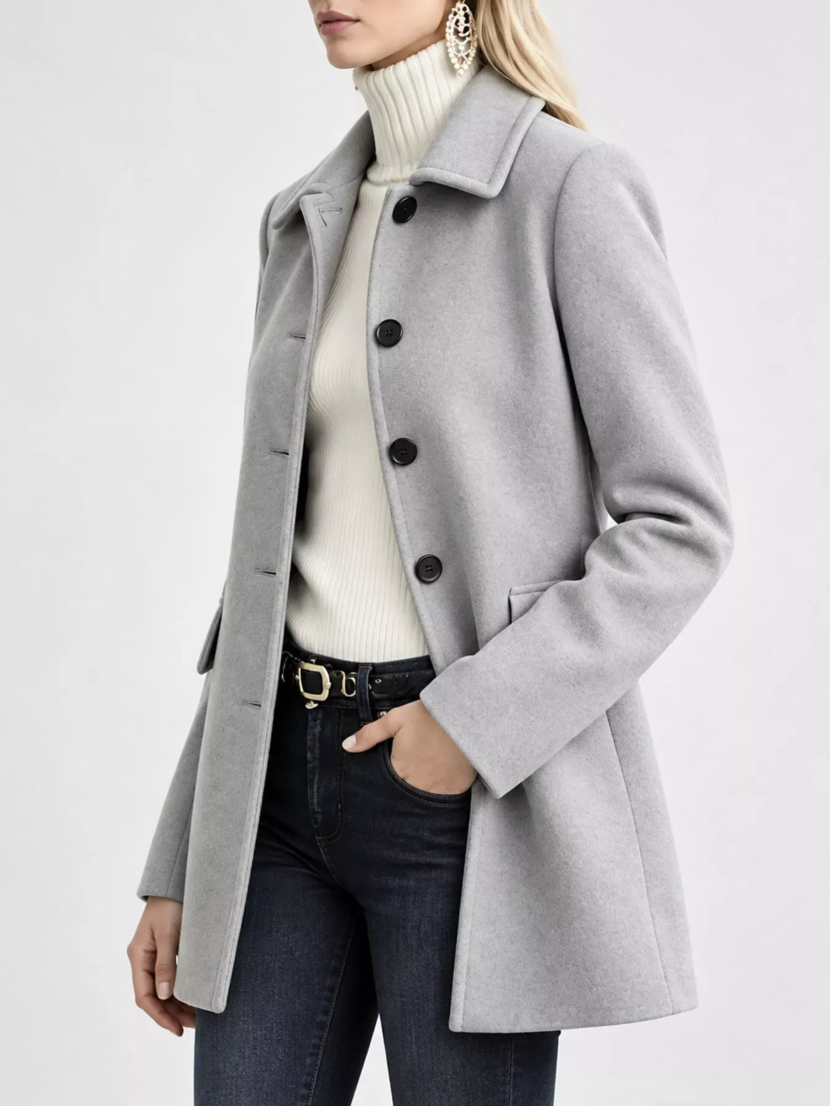 Cashmere-Blend Tailored Coat The Nichole Collection
