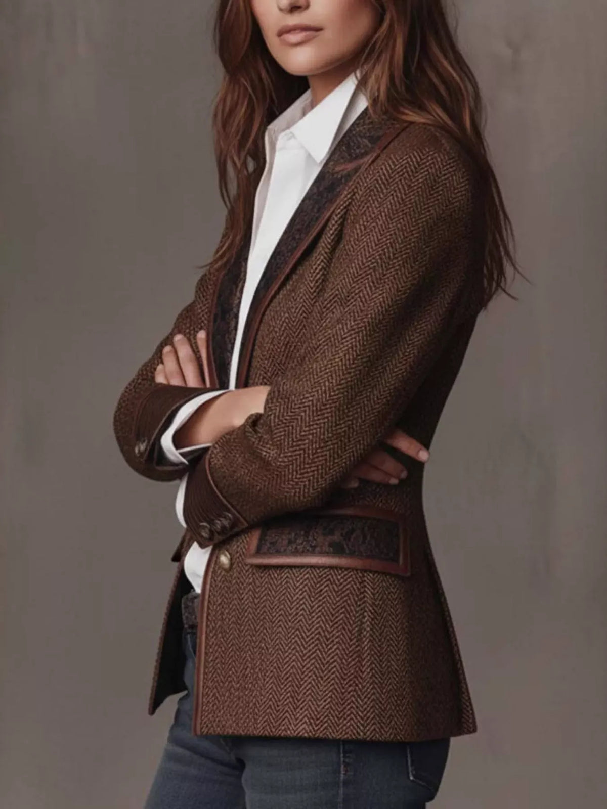 SAVILE HERRINGBONE TAPESTRY BLAZER The Nichole Collection - Official Site