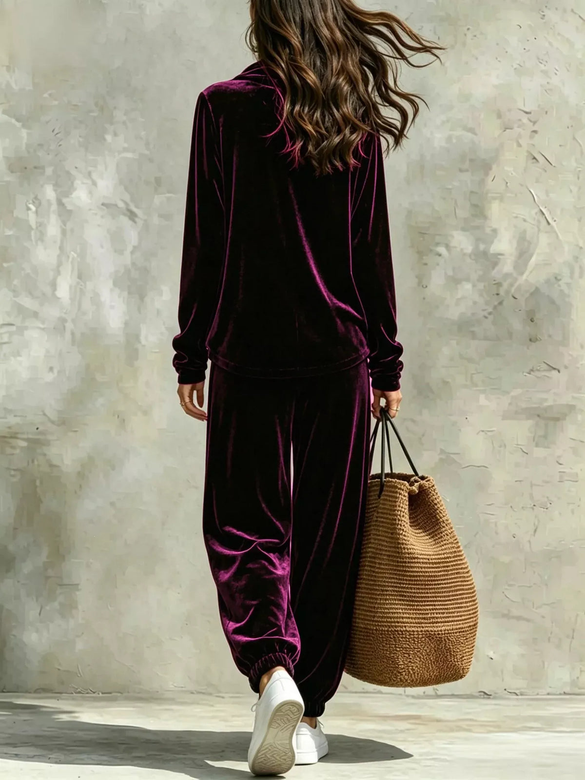 Velvet Cowl-Neck Top & Jogger Pants Set The Nichole Collection - Official Site