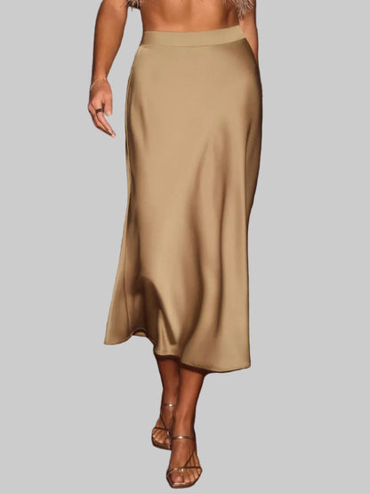 Satin Midi Skirt The Nichole Collection - Official Site