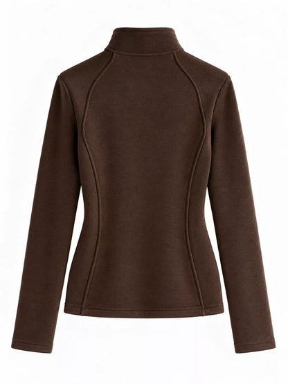 Sculpted Fit Fleece-Lined Zip-Up Jacket The Nichole Collection - Official Site