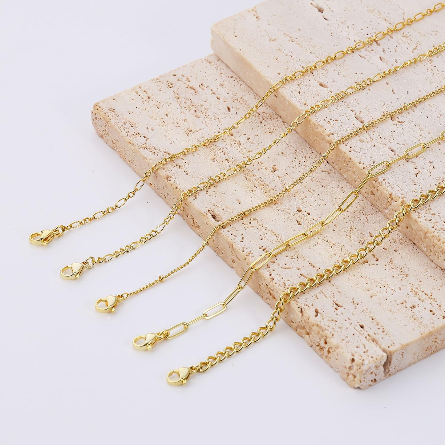Dainty Gold Stackable Chain Bracelet Set The Nichole Collection