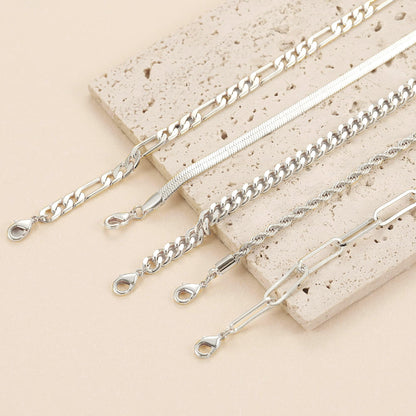 Dainty Gold Stackable Chain Bracelet Set The Nichole Collection