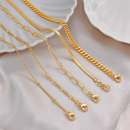 Dainty Gold Stackable Chain Bracelet Set The Nichole Collection