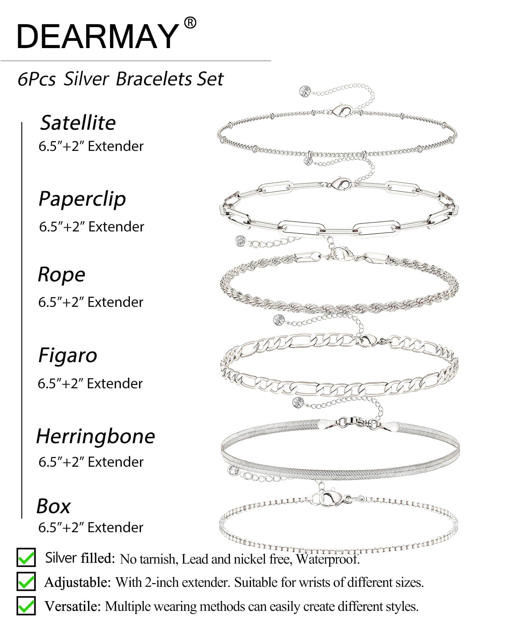 Dainty Gold Stackable Chain Bracelet Set The Nichole Collection