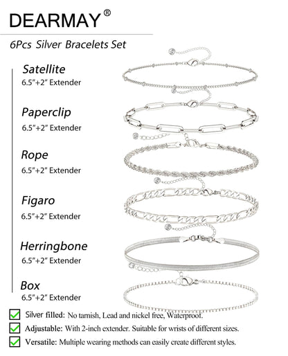 Dainty Gold Stackable Chain Bracelet Set The Nichole Collection