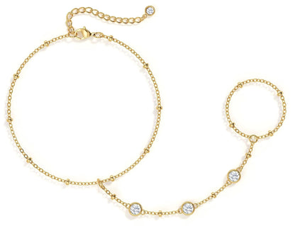 Dainty Gold Stackable Chain Bracelet Set | The Nichole Collection