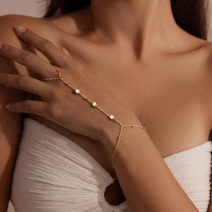 Dainty Gold Stackable Chain Bracelet Set The Nichole Collection