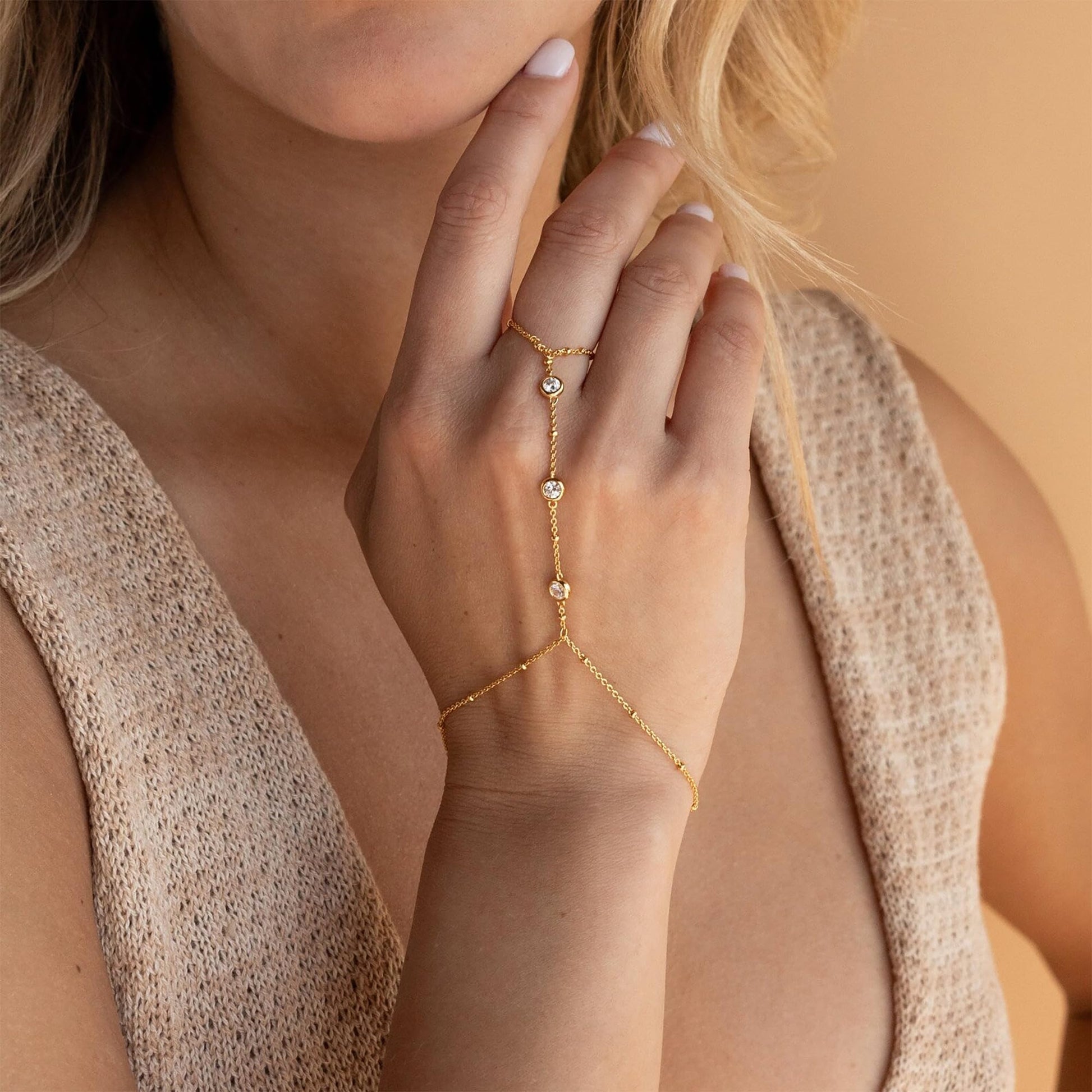 Dainty Gold Stackable Chain Bracelet Set The Nichole Collection