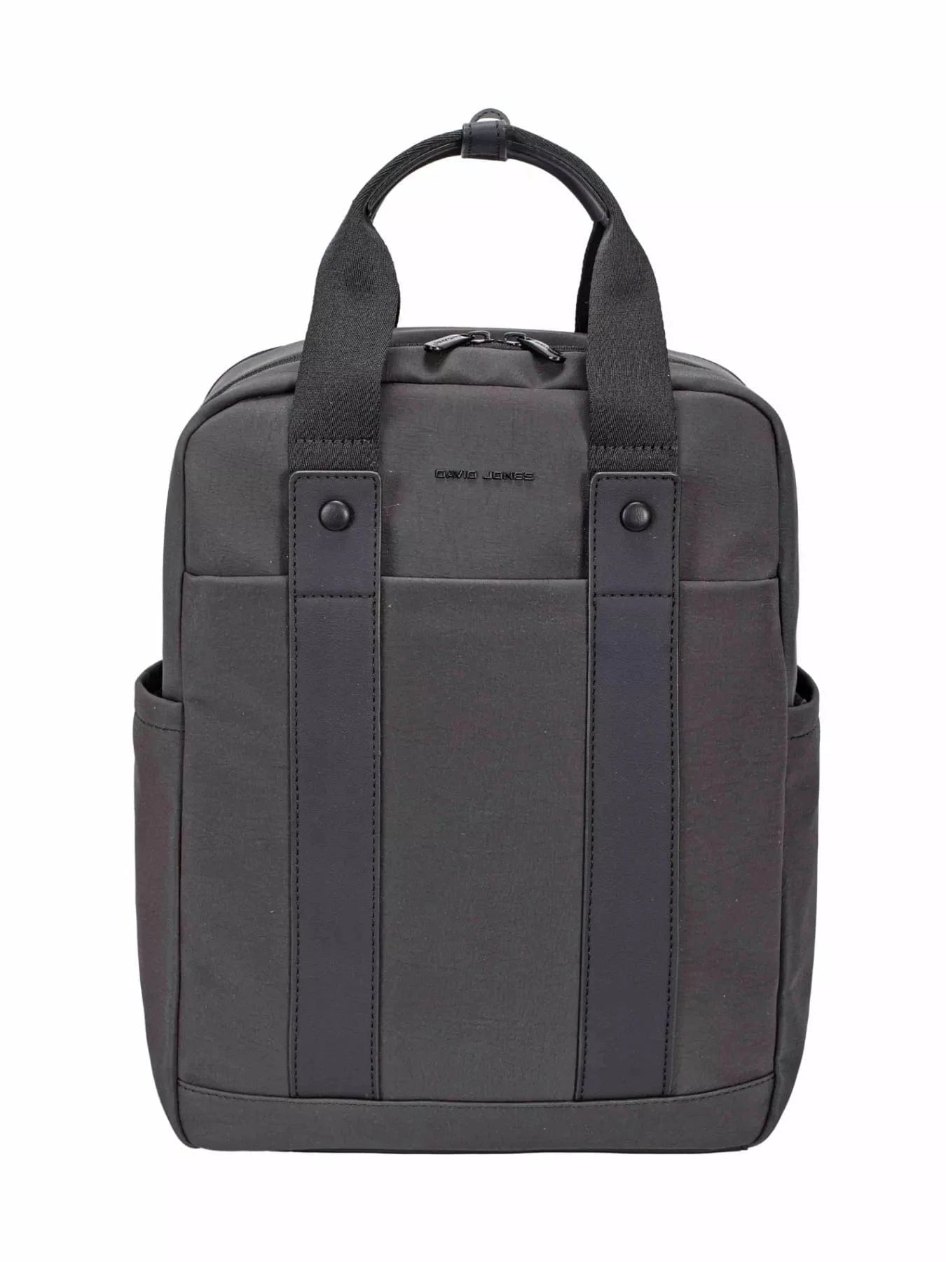 David Jones Canvas Backpack Bag with Dual Handle BLACK / One Size The Nichole Collection