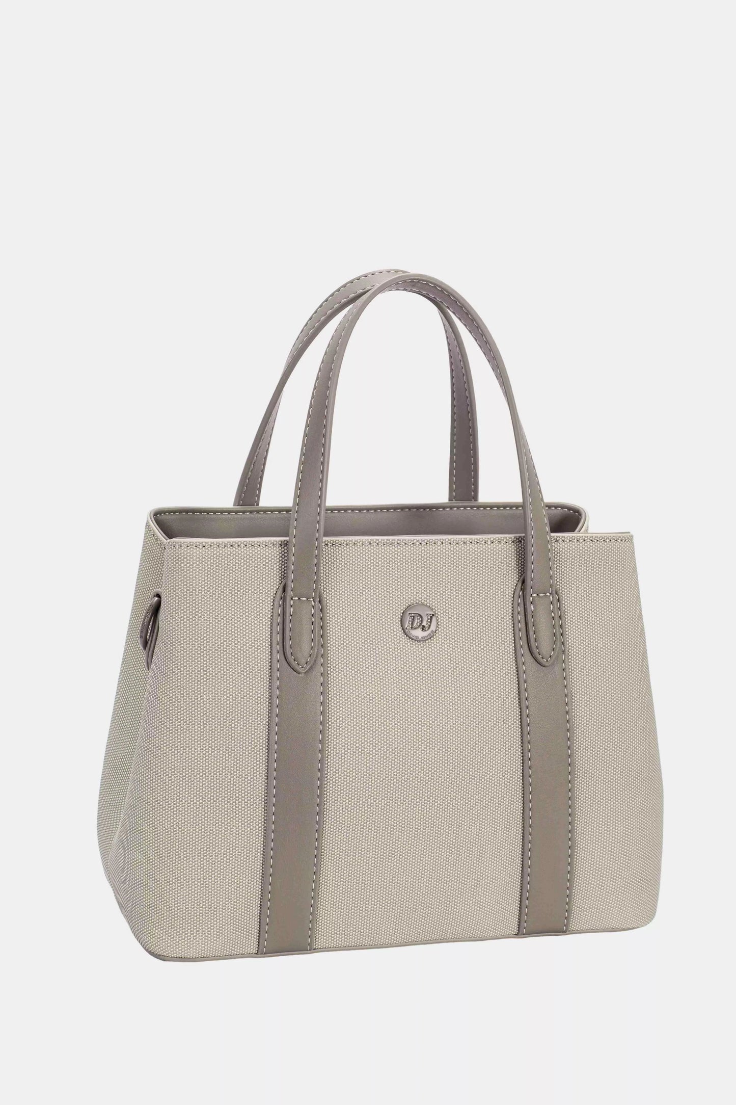 David Jones Canvas Handbag with Leather Trim FUNGI / One Size The Nichole Collection