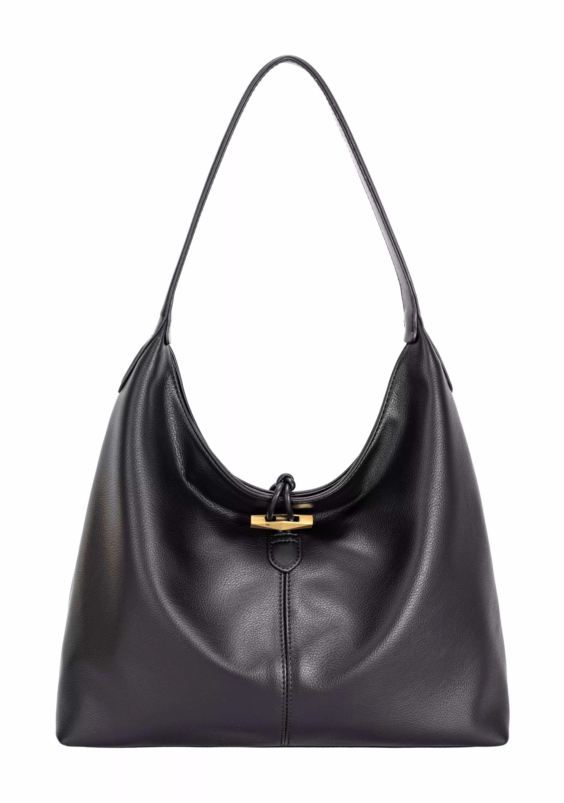 David Jones Classic Leather Shoulder Bag BLACK / One Size The Nichole Collection