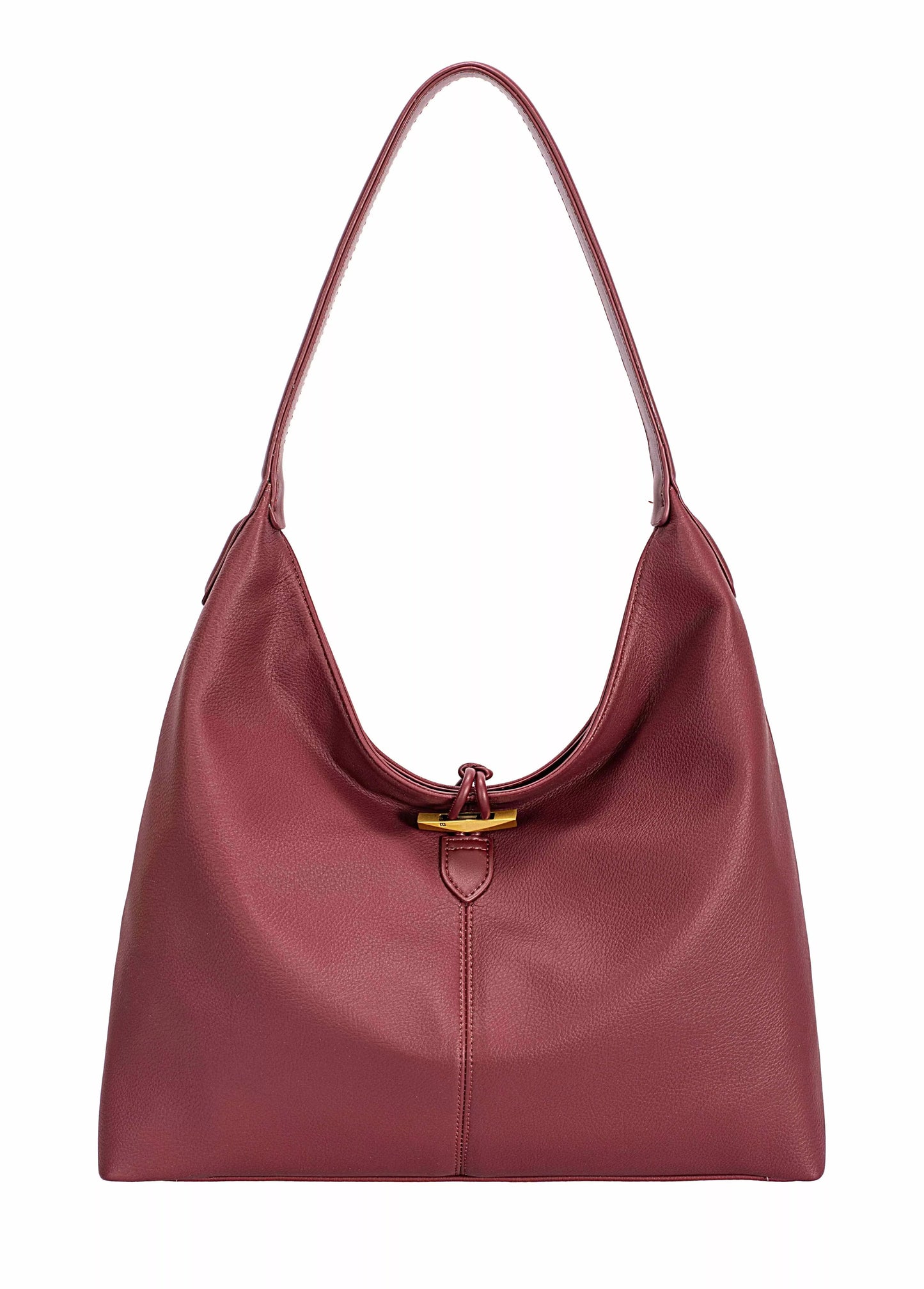 David Jones Classic Leather Shoulder Bag WINDSOR WINE / One Size The Nichole Collection