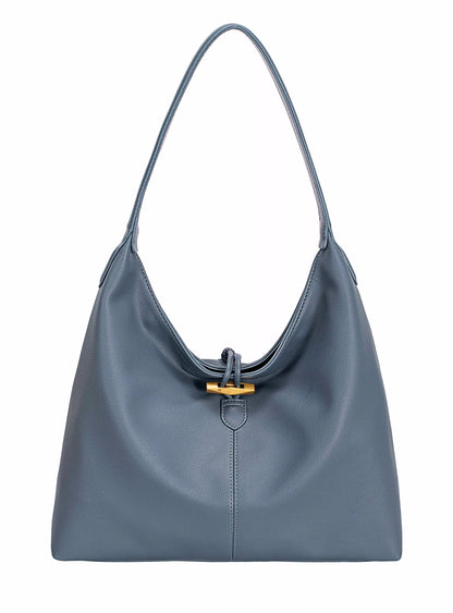 David Jones Classic Leather Shoulder Bag BERING SEA / One Size The Nichole Collection