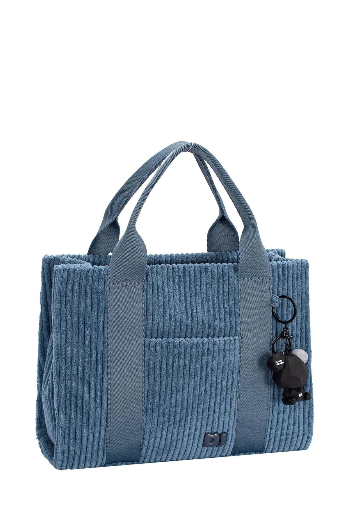 David Jones Corduroy Handbag Bag with Charm Detail BERING SEA / One Size The Nichole Collection