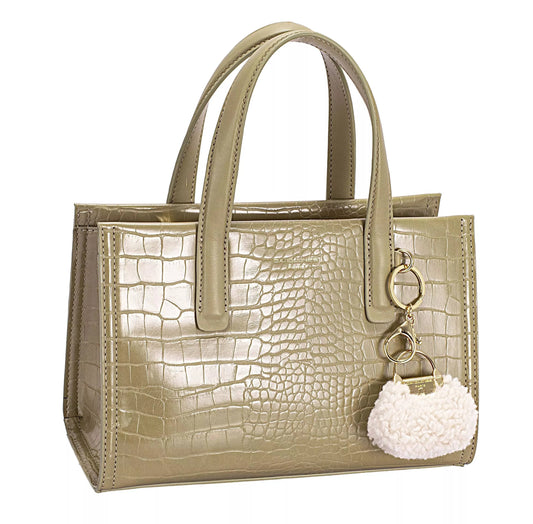 David Jones Crocodile Pattern Handbag OLIVE BRANCH / One Size The Nichole Collection