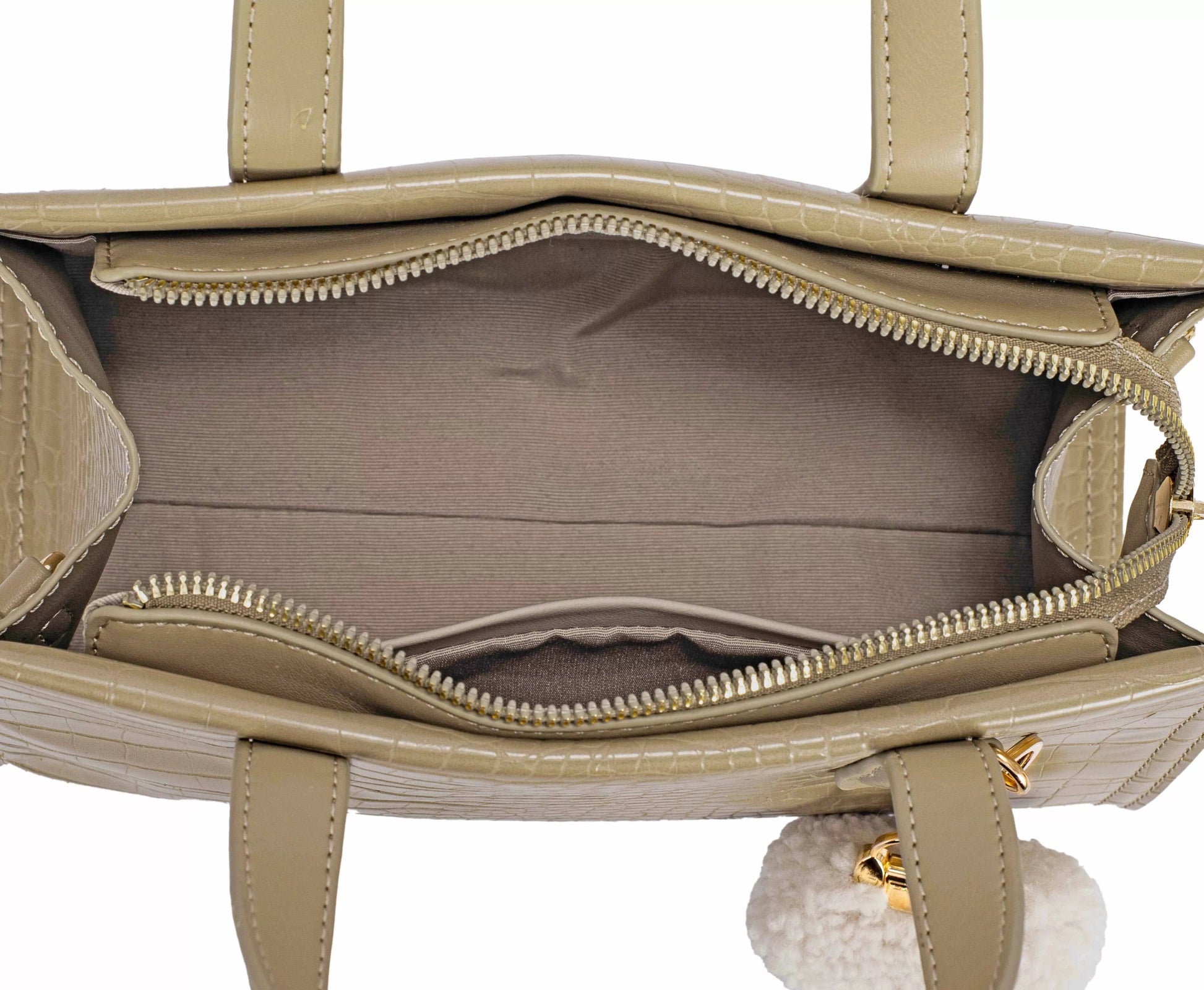 David Jones Crocodile Pattern Handbag OLIVE BRANCH / One Size The Nichole Collection