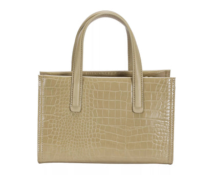 David Jones Crocodile Pattern Handbag OLIVE BRANCH / One Size The Nichole Collection