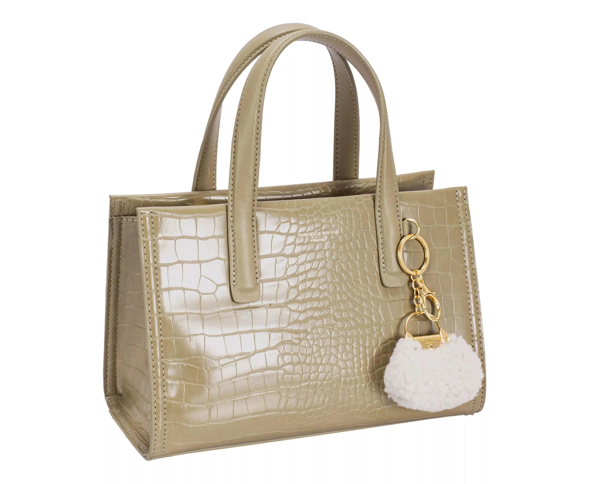 David Jones Crocodile Pattern Handbag OLIVE BRANCH / One Size The Nichole Collection