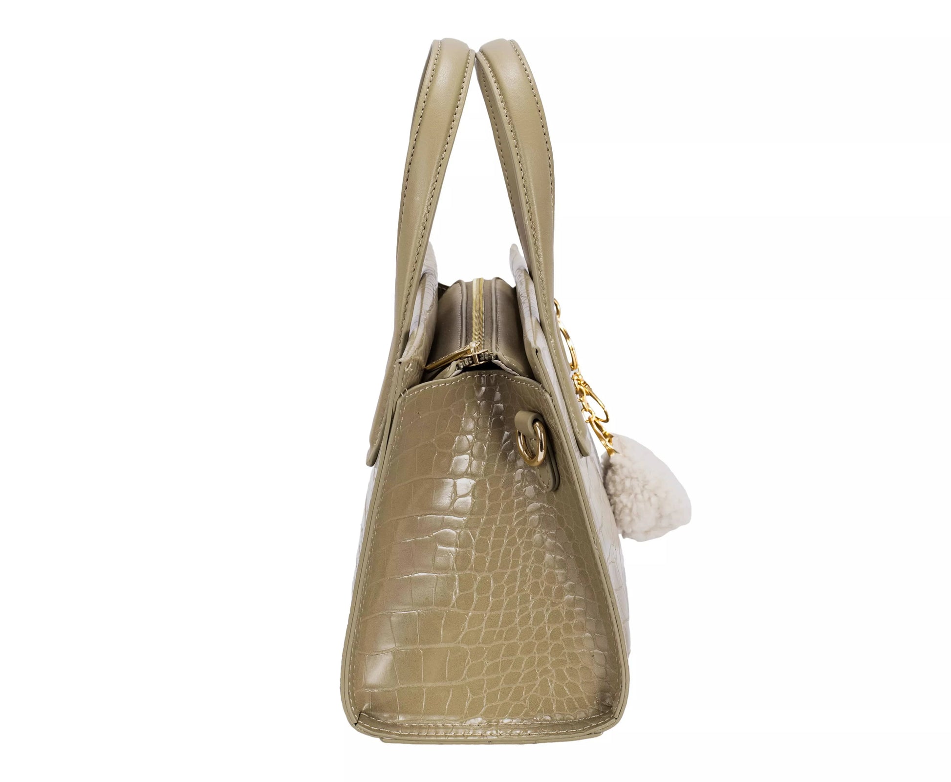 David Jones Crocodile Pattern Handbag OLIVE BRANCH / One Size The Nichole Collection