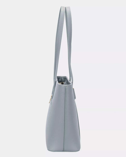 David Jones Leather Tote Bag with Gold Hardware The Nichole Collection