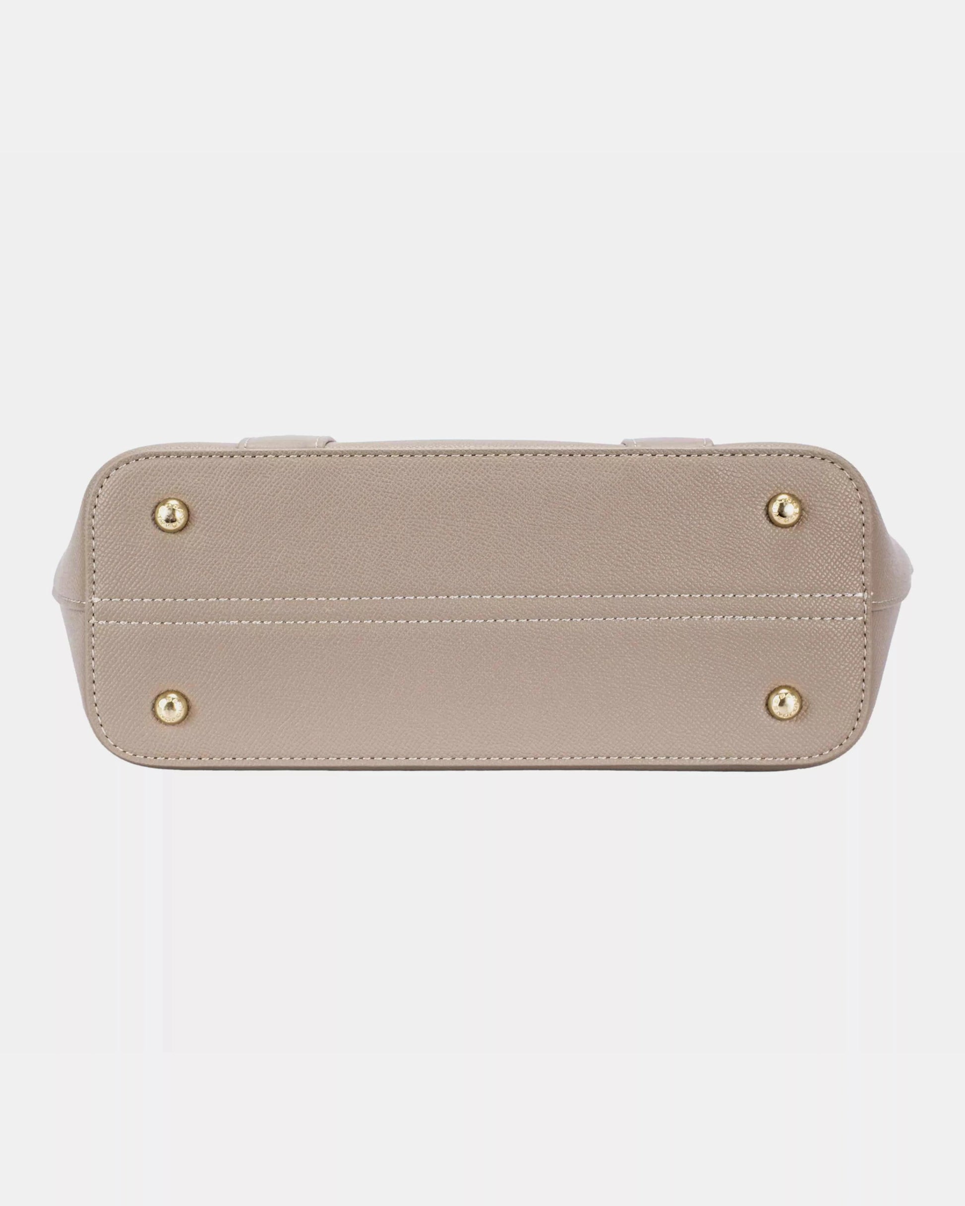 David Jones Leather Tote Bag with Gold Hardware The Nichole Collection