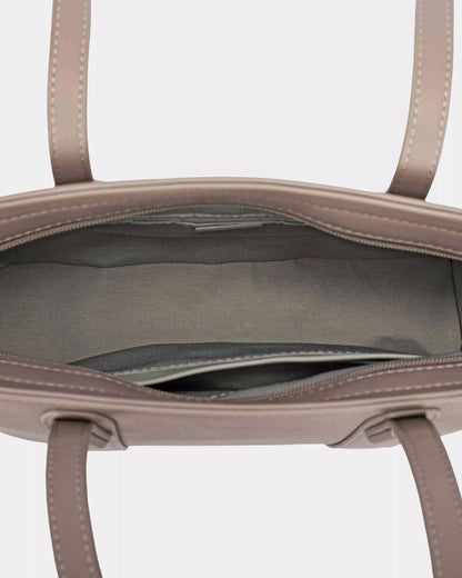 David Jones Leather Tote Bag with Gold Hardware The Nichole Collection