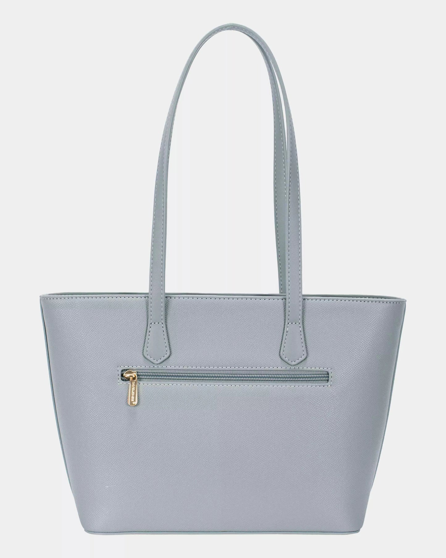 David Jones Leather Tote Bag with Gold Hardware The Nichole Collection