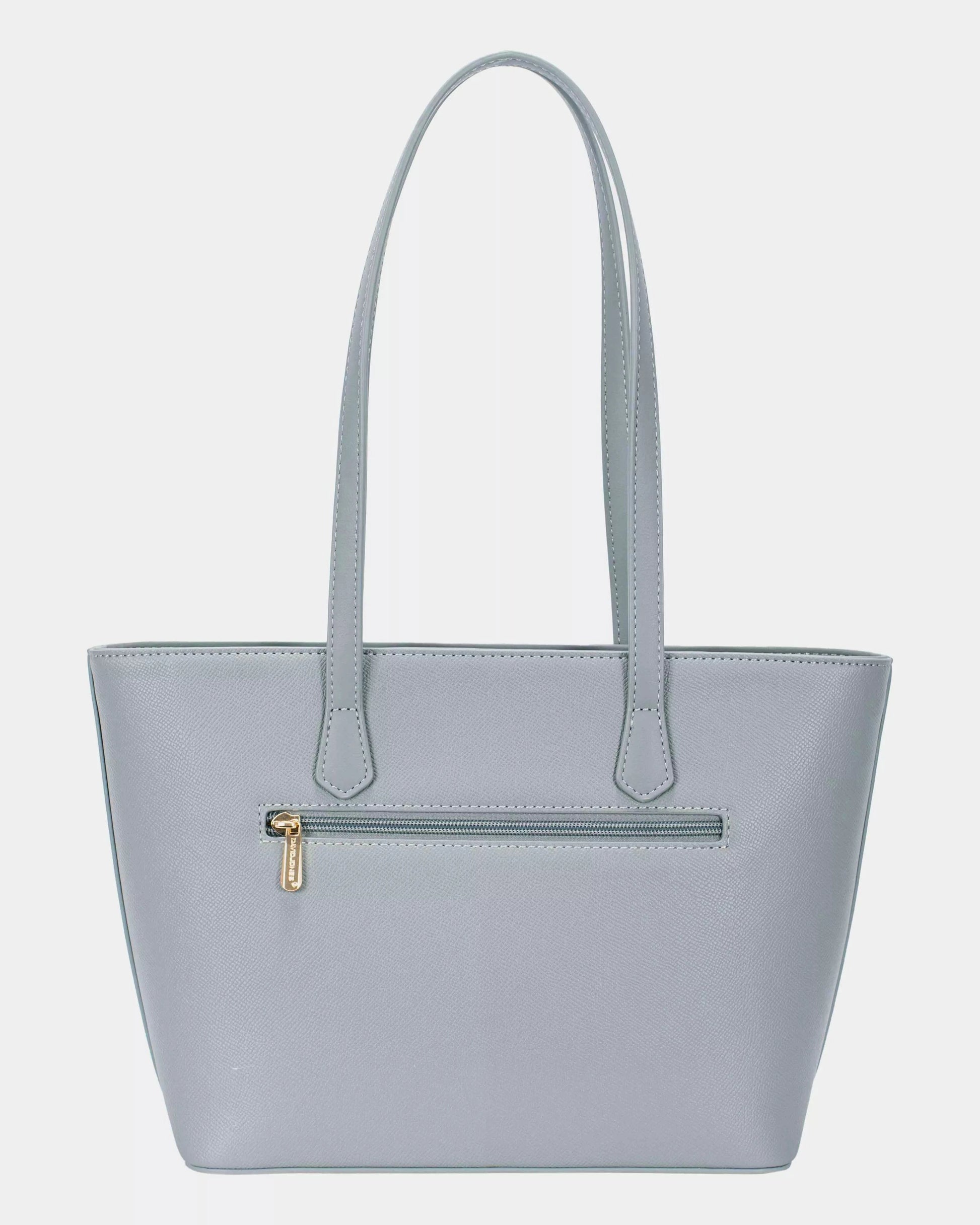 David Jones Leather Tote Bag with Gold Hardware The Nichole Collection