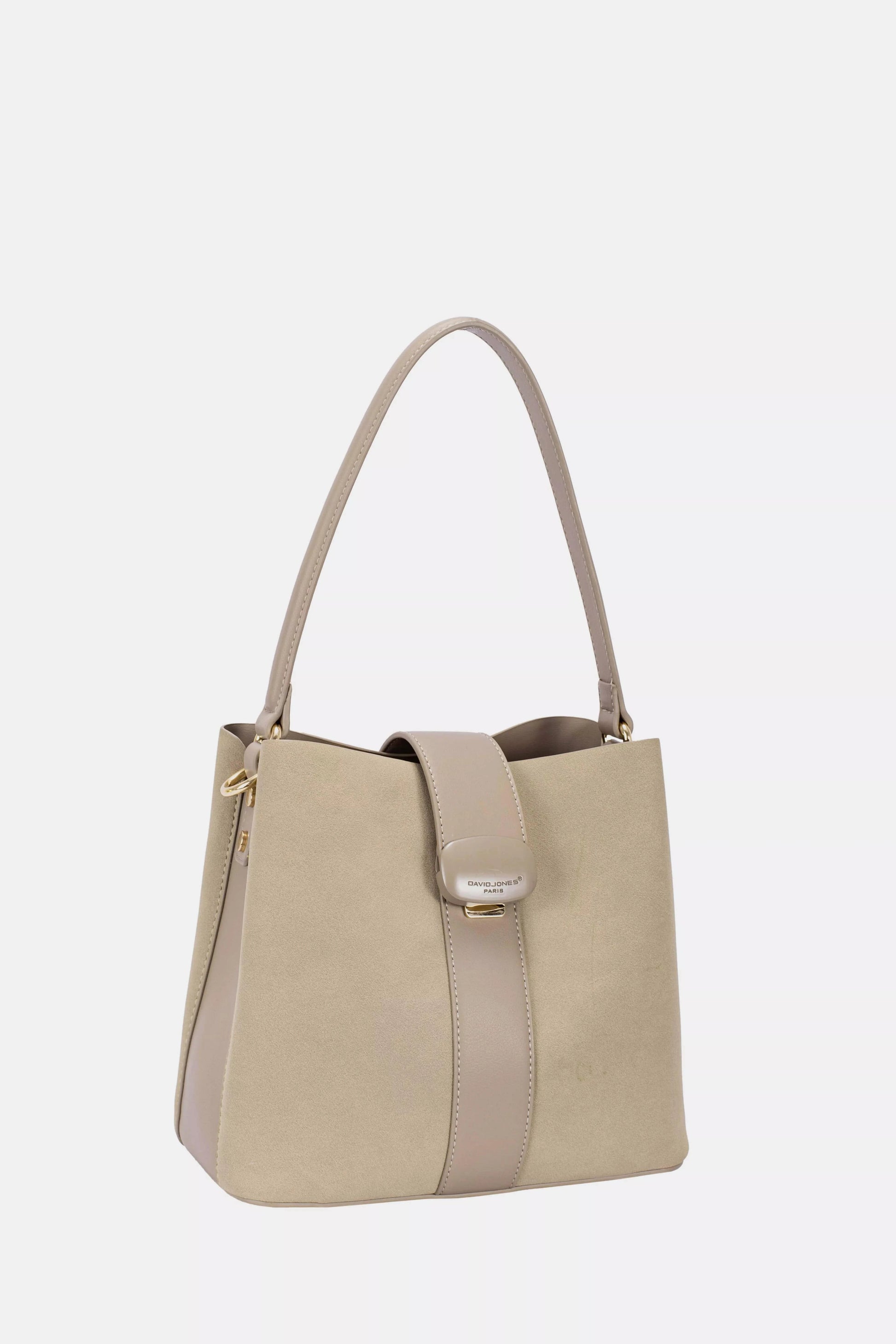 David Jones Leather Trim Shoulder Bag WARM TAUPE / One Size The Nichole Collection