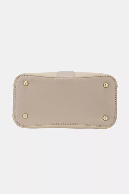 David Jones Leather Trim Shoulder Bag WARM TAUPE / One Size The Nichole Collection