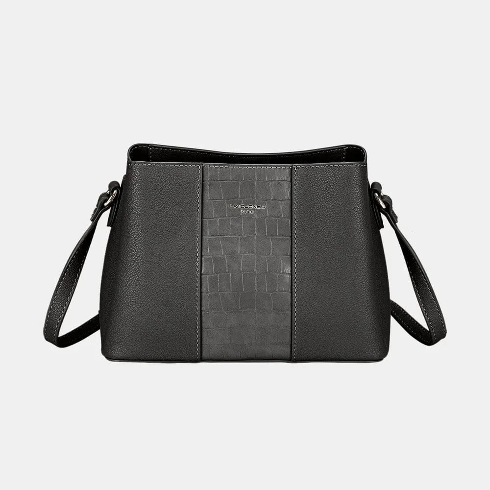 David Jones PU Leather Crossbody Bag Black / One Size The Nichole Collection