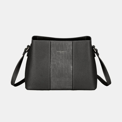David Jones PU Leather Crossbody Bag Black / One Size The Nichole Collection