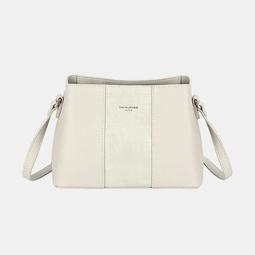 David Jones PU Leather Crossbody Bag Creamy White / One Size The Nichole Collection
