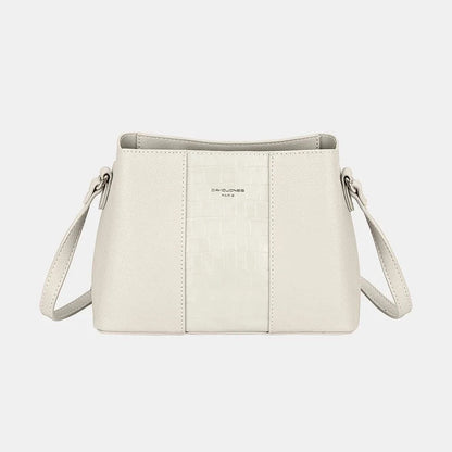 David Jones PU Leather Crossbody Bag Creamy White / One Size The Nichole Collection