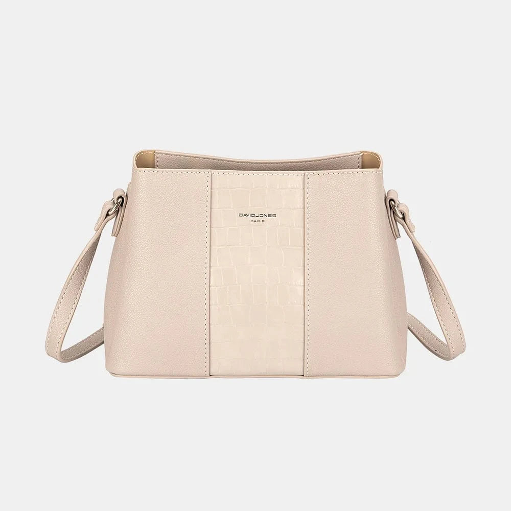 David Jones PU Leather Crossbody Bag Natural / One Size The Nichole Collection