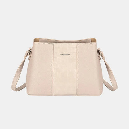 David Jones PU Leather Crossbody Bag Natural / One Size The Nichole Collection
