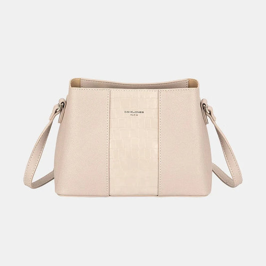 David Jones PU Leather Crossbody Bag Natural / One Size The Nichole Collection