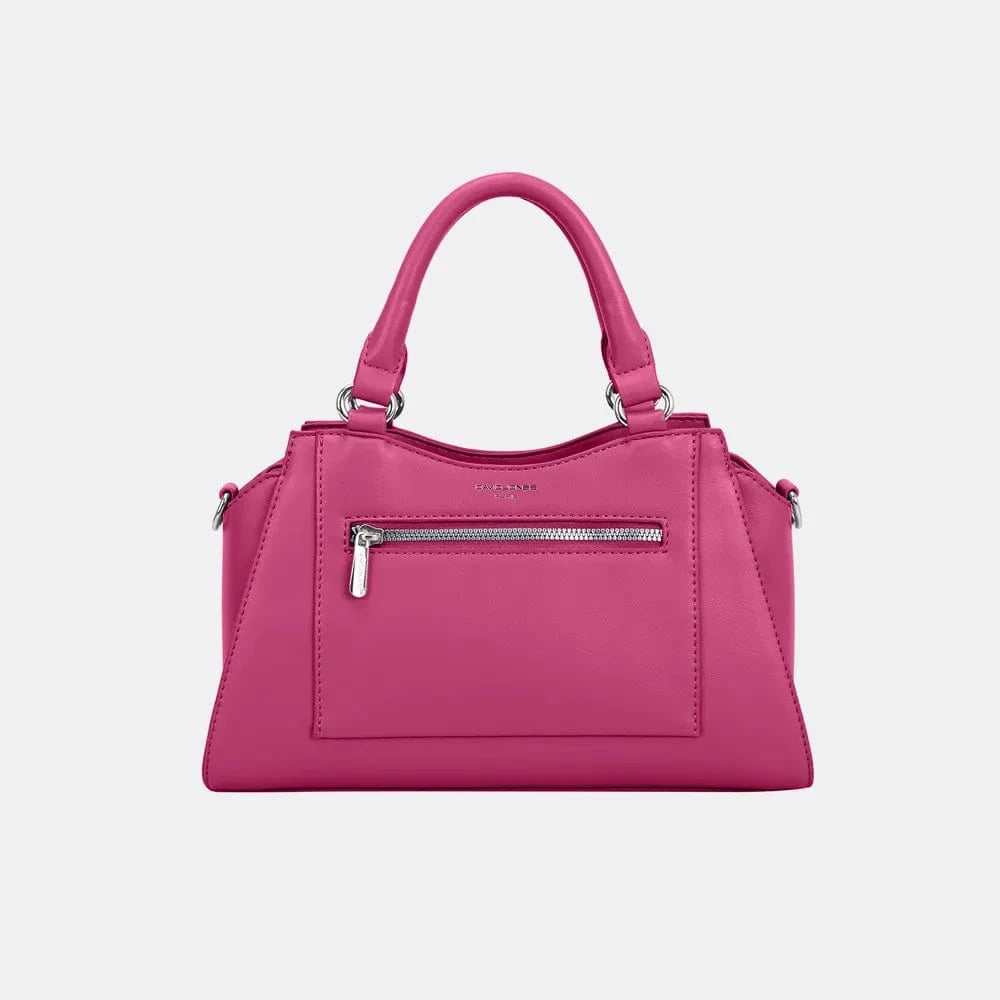 David Jones PU Leather Handbag Handbags Rose Red / One Size The Nichole Collection