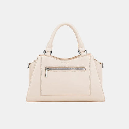 David Jones PU Leather Handbag Handbags Ivory / One Size The Nichole Collection