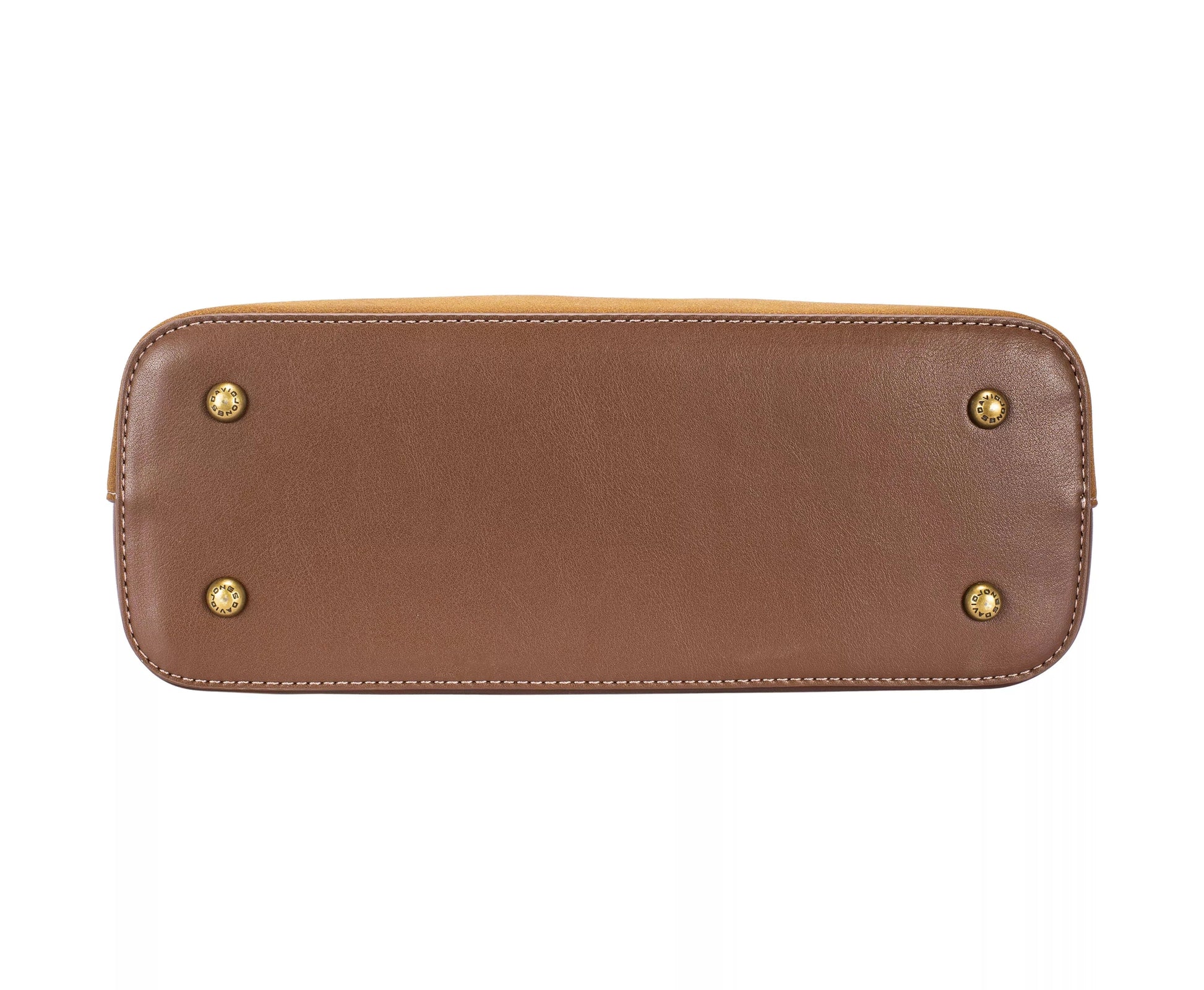 David Jones Two Tone Leather Shoulder Bag with Adjustable Strap COCOA BROWN / One Size The Nichole Collection