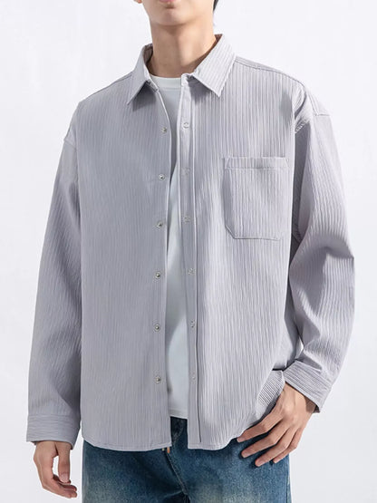 Men's Casual Textured Button-Down Shirt Jonathan M Collection
