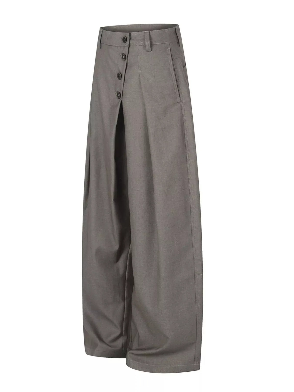 Men's Asymmetrical Button Wide-Leg Pants The Nichole Collection