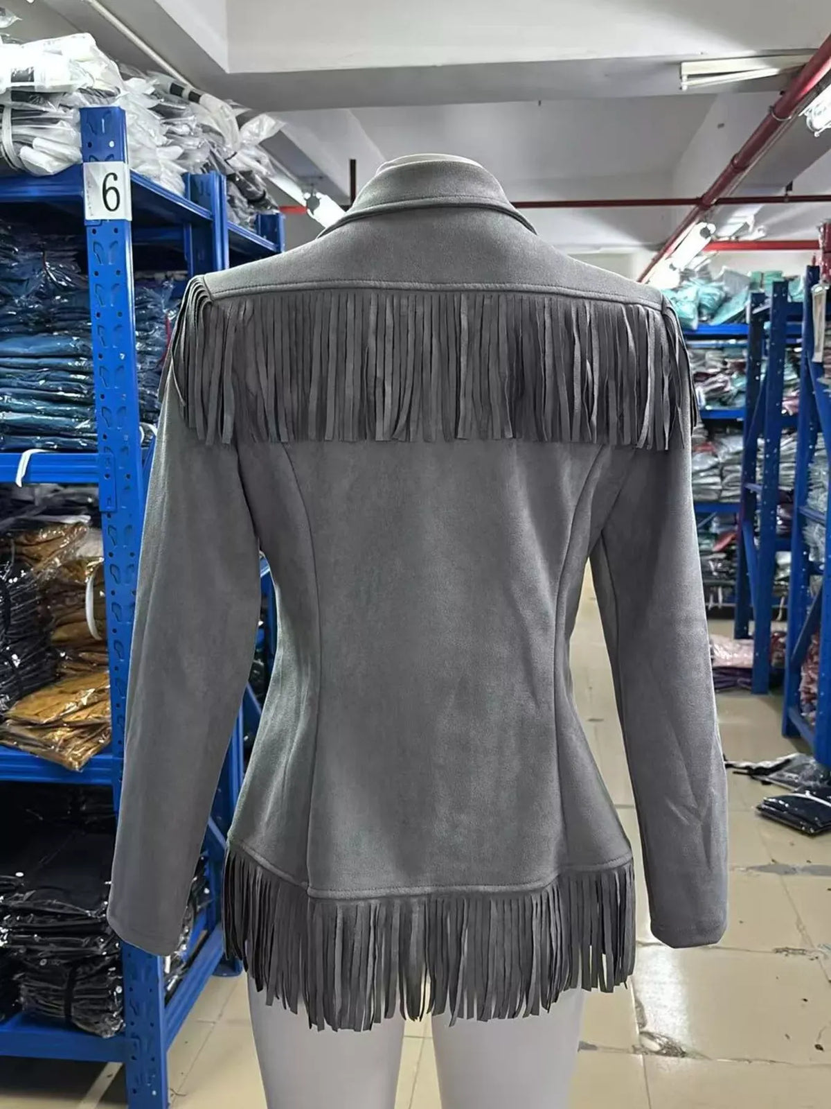 Western Fringe Open-Front Lapel Jacket The Nichole Collection - Official Site