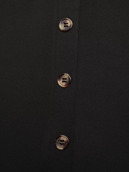 BUTTON-FRONT POCKETED MIDI SKIRT The Nichole Collection - Official Site
