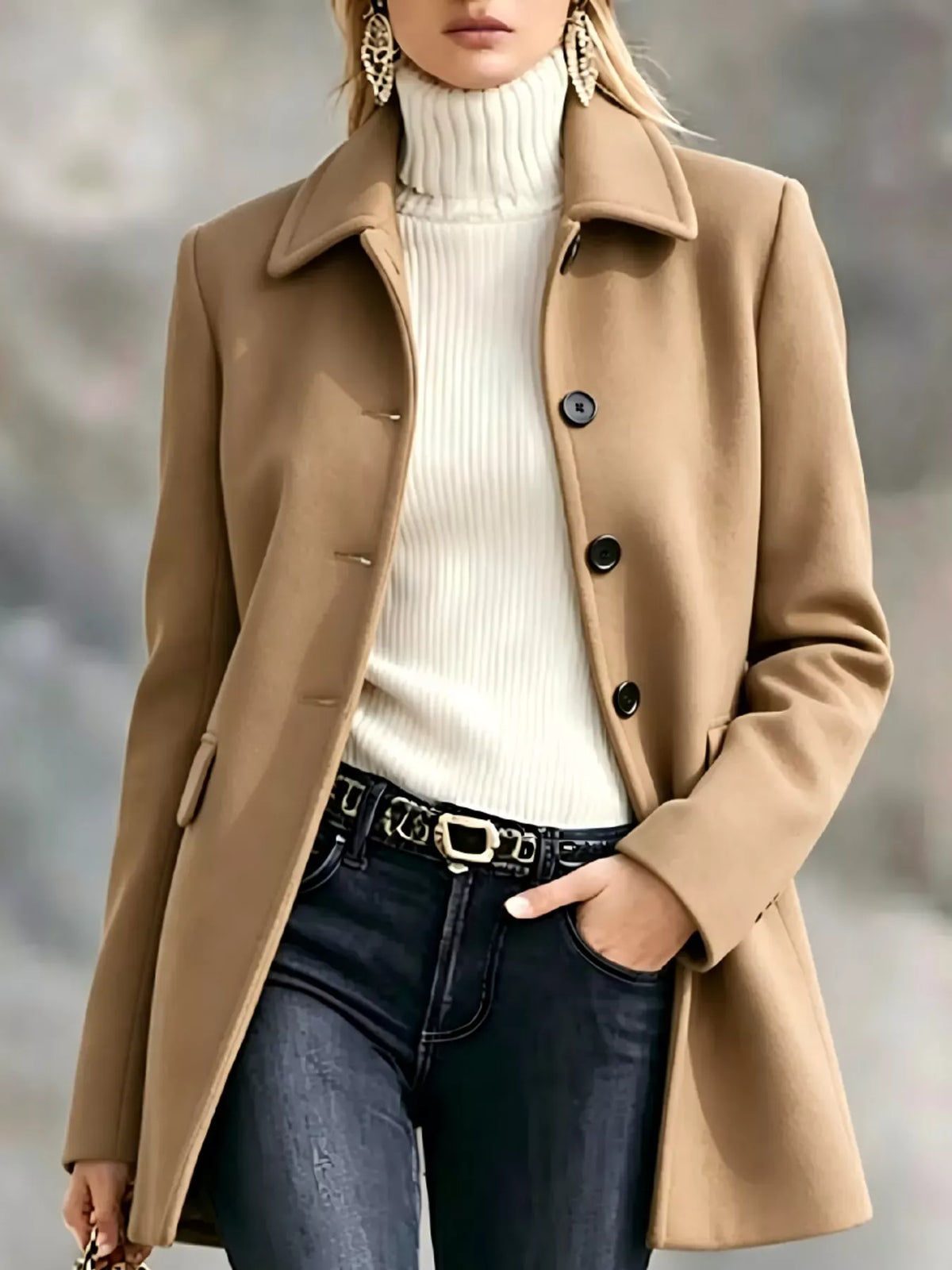 Cashmere-Blend Tailored Coat The Nichole Collection