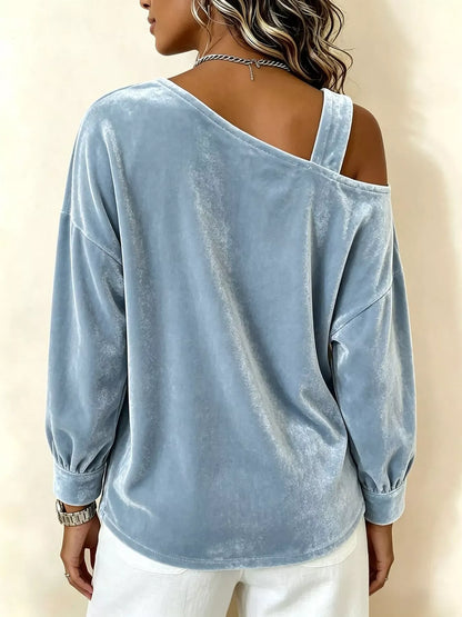 SADDLEBROOK BUCKLE VELVET BLOUSE The Nichole Collection - Official Site