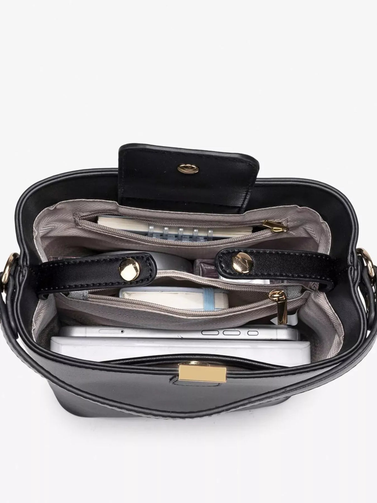 GOLD-TONE BUCKET CROSSBODY BAG The Nichole Collection - Official Site