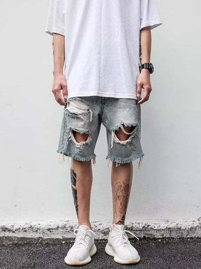 Distressed Denim Shorts | The Nichole Collection